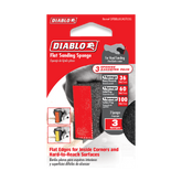 Diablo DFBBLOCAST03G 4" x 2-1/2" x 1" Assorted Flat Edge Sanding Sponges (3-Piece)