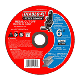 Diablo DBDS60045101F 6" Type 1 Steel Demon™ Metal Cut-Off Disc