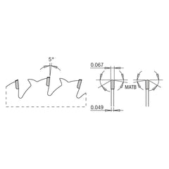 CMT 257.036.07 WOOD & METAL 7-1/4”x0.067”/0.049”x5/8”<> T=36 MATB