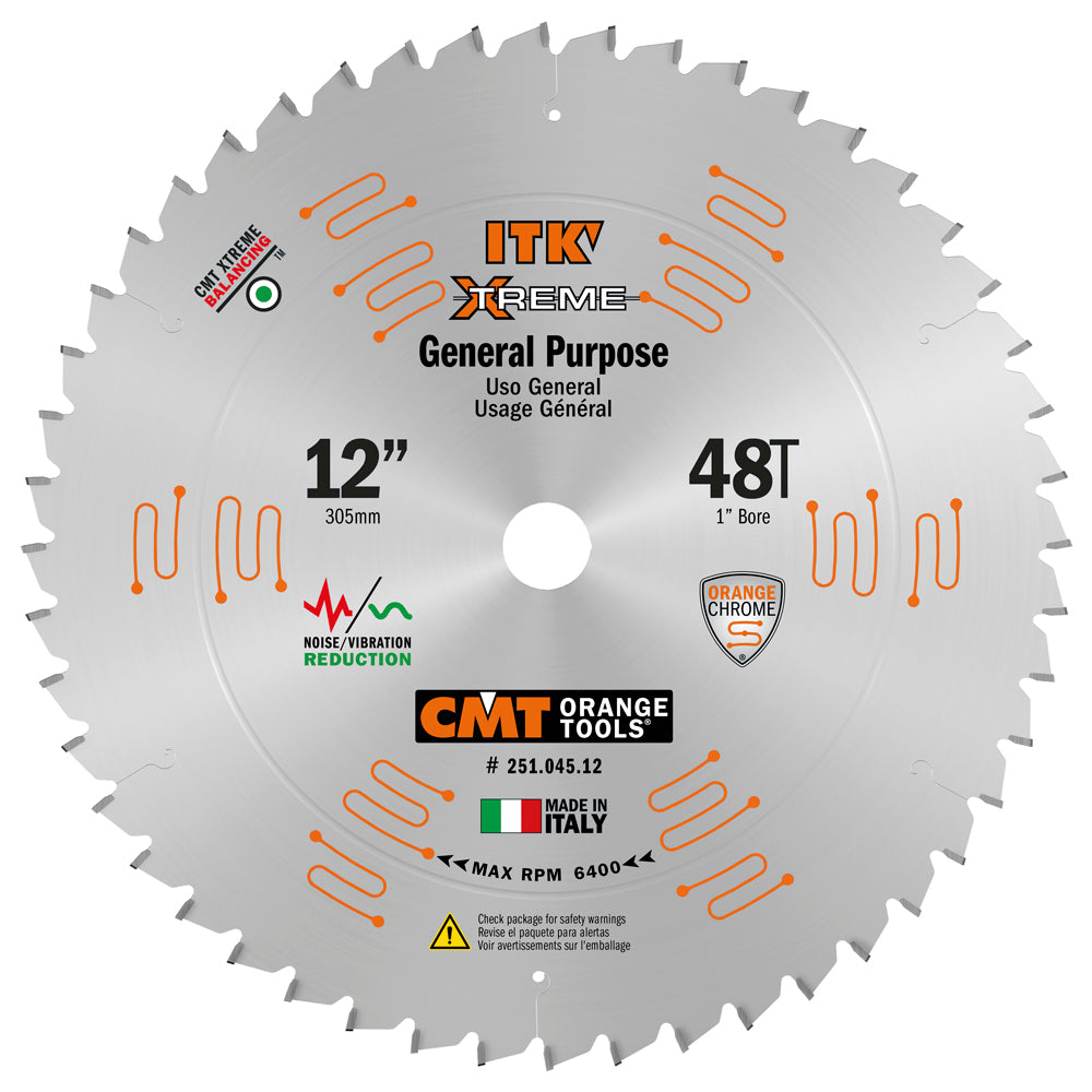 CMT 251.045.12 GENERAL PURPOSE 12’’x0.110”/0.071”x1’’ T=48 ATB
