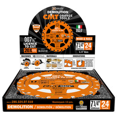 CMT 286.324.07 DEMOLITION BLADE 7-1/4”x0.090”/0.049”x5/8”<> T=24 ATB