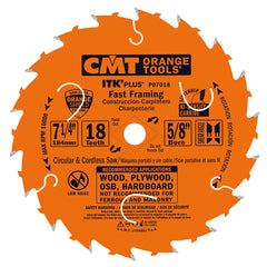 CMT P07018-X10 ITK-PLUS® FAST FRAMING 7-1/4”x5/8”<> (10-PC. BULK MASTERPACK)