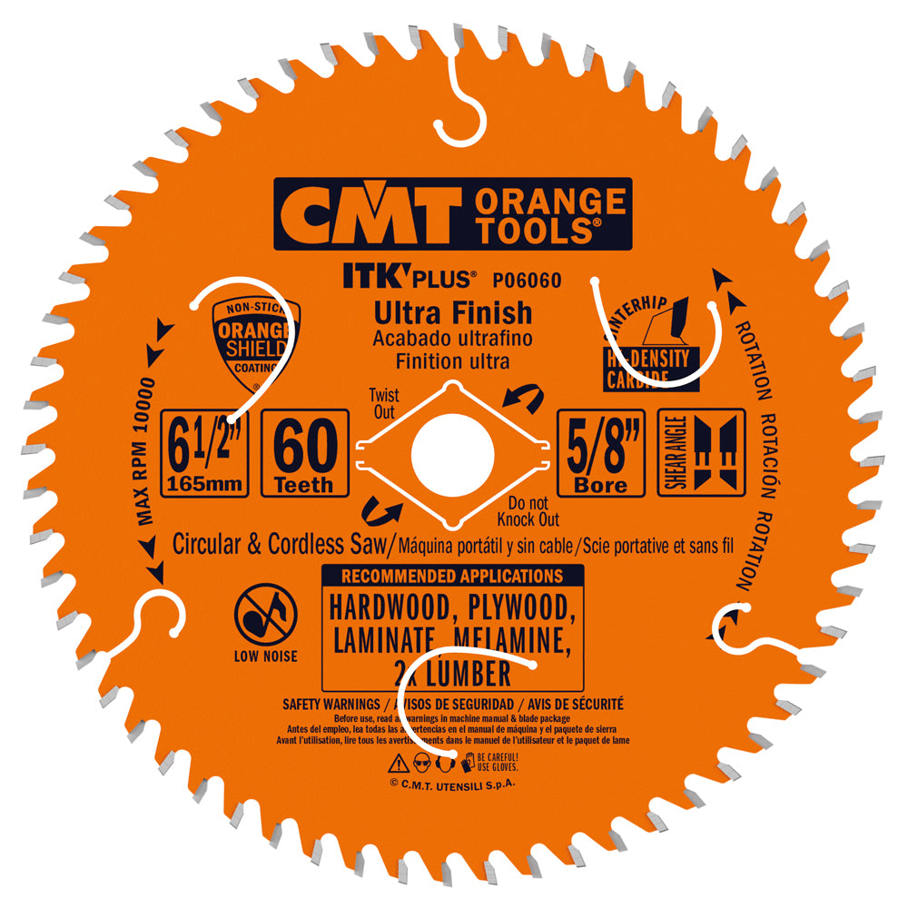 CMT P06060 ITK-PLUS® ULTRA FINISH 6-1/2”x0.067”x0.039”x5/8”<> T=60 ATB+SHEAR