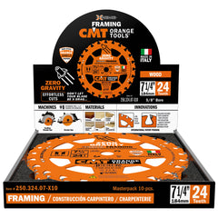 CMT 250.324.07 FRAMING ZERO GRAVITY 7-1/4”x0.070”/0.048”x5/8”<> T=24 ATB