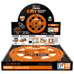 CMT 251.340.07 FINISH ZERO GRAVITY 7-1/4”x0.070”/0.048”x5/8”<> T=40 ATB