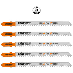 CMT JT301CD-5 JIG SAW BLADES WOOD/FINE STRAIGHT (HCS) 4-1/2”x 8TPI (5-PCS.)