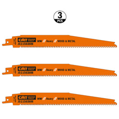 CMT JS1156XHM-3 RECIPROCATING CARBIDE BLADES 9”x 6-8TPI for WOOD&METAL (3-PCS.)