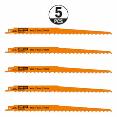 CMT JS1617K-5 RECIPROCATING SAW BLADES for WOOD (HCS) 12”x 3TPI (5-PCS.)