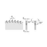 CMT 222.096.12 PLASTIC 12”x0.110”/0.087”x1’’ T=96 MATB (-3°NEG)