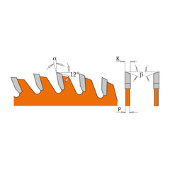 CMT P07060 ITK-PLUS® ULTRA FINISH 7-1/4”x0.067”x0.039”x5/8”<> T=60 ATB+SHEAR