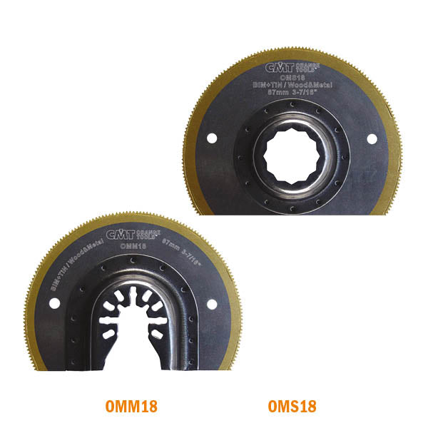 CMT OMM18-X1 3-7/16” RADIAL SAW BLADE FOR WOOD & METAL - BIM+TiN (1-PC.)