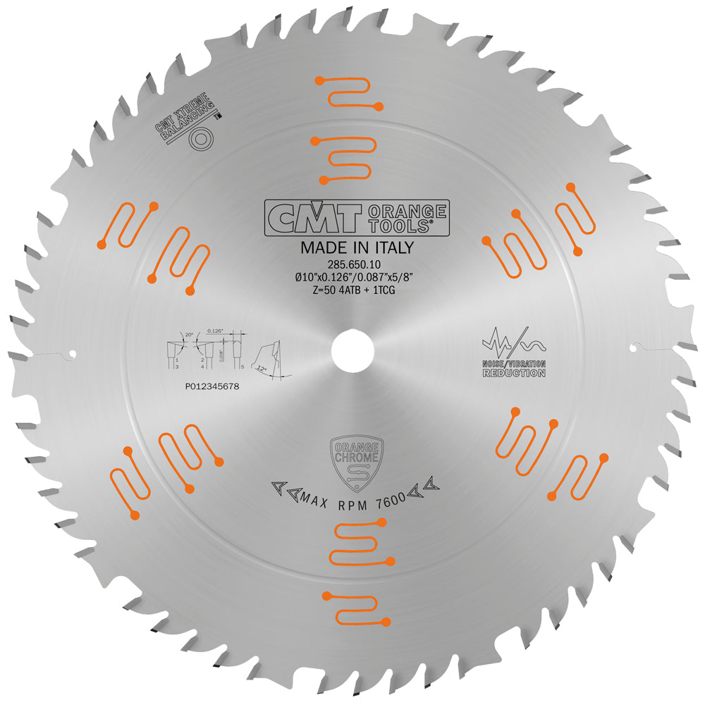 CMT 285.650.10 COMBINATION 10”x0.126”/0.087”x5/8”  T=50 ATB+TCG