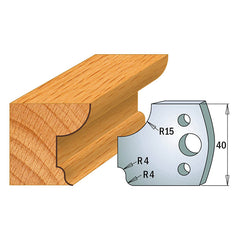 CMT 690.043 PROFILE KNIVES FOR INSERT SHAPER SYSTEM SP 1-37/64”x5/32”  (40x4mm)