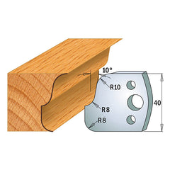 CMT 690.059 PROFILE KNIVES FOR INSERT SHAPER SYSTEM SP 1-37/64”x5/32”  (40x4mm)