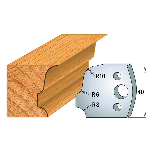 CMT 690.064 PROFILE KNIVES FOR INSERT SHAPER SYSTEM SP 1-37/64”x5/32”  (40x4mm)
