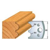 CMT 690.051 PROFILE KNIVES FOR INSERT SHAPER SYSTEM SP 1-37/64”x5/32” (40x4mm)
