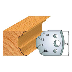 CMT 690.023 PROFILE KNIVES FOR INSERT SHAPER SYSTEM SP 1-37/64”x5/32” (40x4mm)