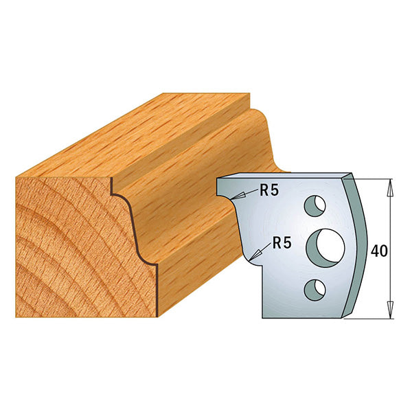CMT 690.031 PROFILE KNIVES FOR INSERT SHAPER SYSTEM SP 1-37/64”x5/32”  (40x4mm)