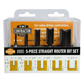 CMT 80005 CMT CONTRACTOR® Z2 S=1/4” D=1/8”-1/4”-3/8”-1/2”-3/4” (5-PCS.)