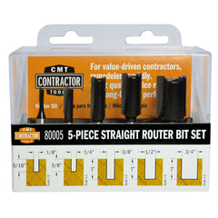 CMT 80005 CMT CONTRACTOR® Z2 S=1/4” D=1/8”-1/4”-3/8”-1/2”-3/4” (5-PCS.)