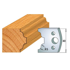 CMT 690.025 PROFILE KNIVES FOR INSERT SHAPER SYSTEM SP 1-37/64”x5/32”  (40x4mm)