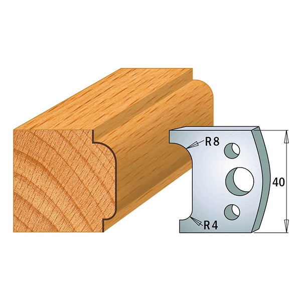 CMT 690.070 PROFILE KNIVES FOR INSERT SHAPER SYSTEM SP 1-37/64”x5/32”  (40x4mm)