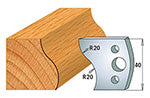 CMT 690.009 PROFILE KNIVES FOR INSERT SHAPER SYSTEM SP 1-37/64”x5/32”  (40x4mm)