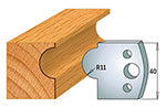 CMT 690.093 PROFILE KNIVES FOR INSERT SHAPER SYSTEM SP 1-37/64”x5/32”  (40x4mm)