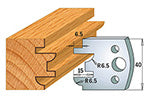 CMT 690.096 PROFILE KNIVES FOR INSERT SHAPER SYSTEM SP 1-37/64”x5/32” (40x4mm)
