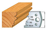 CMT 690.122 PROFILE KNIVES FOR INSERT SHAPER SYSTEM SP 1-37/64”x5/32”  (40x4mm)