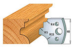 CMT 690.129 PROFILE KNIVES FOR INSERT SHAPER SYSTEM SP 1-37/64”x5/32”  (40x4mm)