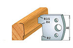 CMT 690.130 PROFILE KNIVES FOR INSERT SHAPER SYSTEM SP 1-37/64”x5/32”  (40x4mm)
