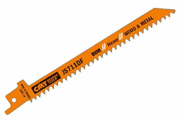 CMT JS711DF-5 RECIPROCATING SAW BLADES for WOOD&METAL (BIM) 6”x 6TPI (5-PCS.)