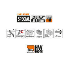 CMT JS1243HM SPECIAL RECIPROCATING SAW BLADE 12” x 2TPI (1-PC.)