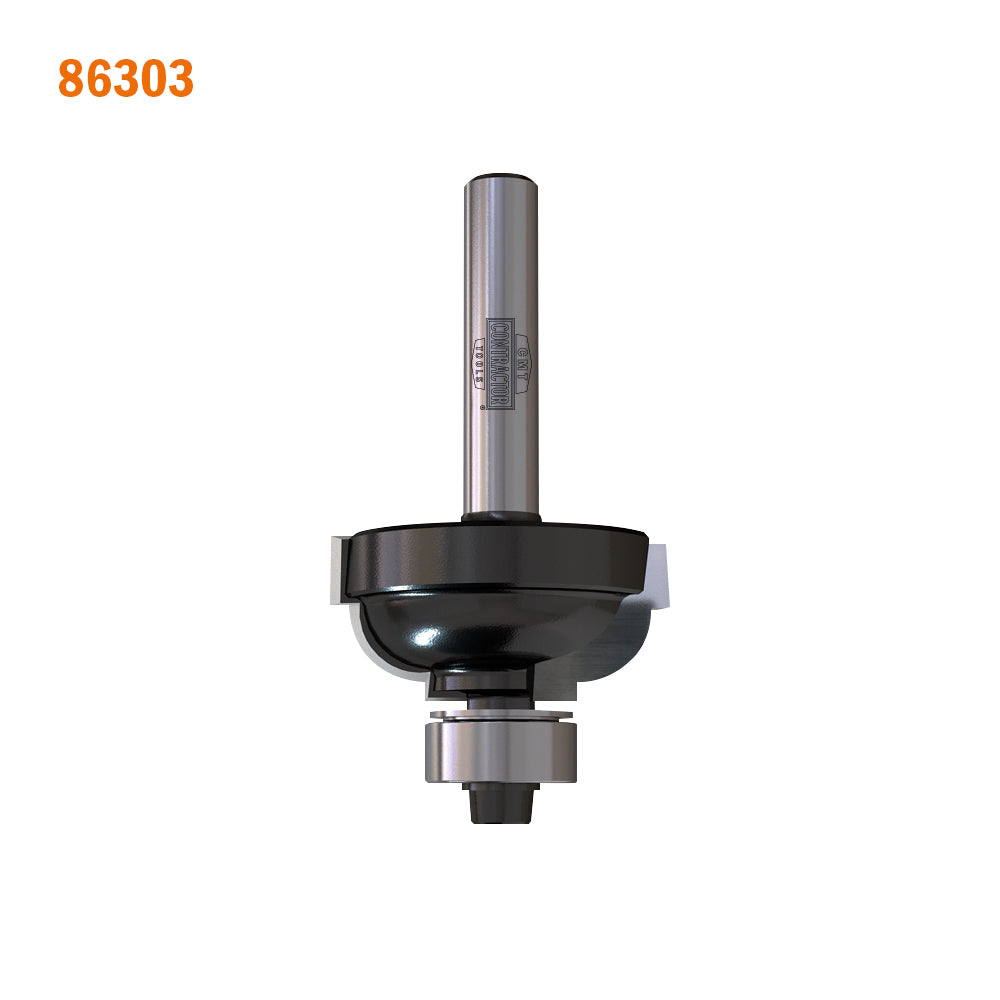 CMT 86301 CMT CONTRACTOR® COVE & FILLET BIT D=1”x1/2” R=3/16” S=1/4”