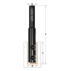 CMT 652.627.11 STRAIGHT BIT W/KNIVES Z1 S=12.7 D12.7X28.3 RH