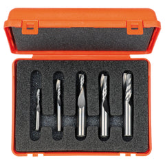 CMT 191.000.02 SOLID CARBIDE UPCUT SPIRAL BIT SET 1/4”-1/2” RH (5-PCS.)