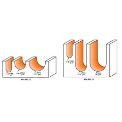CMT 814.501.11 ROUND NOSE SET R =1/8” - 1/4” - 3/8” S=1/2” (3-PCS.)