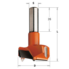 CMT 317.250.12 HINGE BORING BIT 25x57.5mm LH
