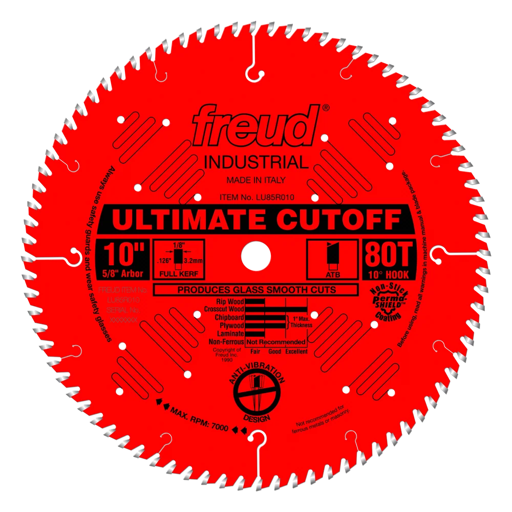 Freud LU85R010 10" Carbide Tipped Saw Blade for Crosscutting