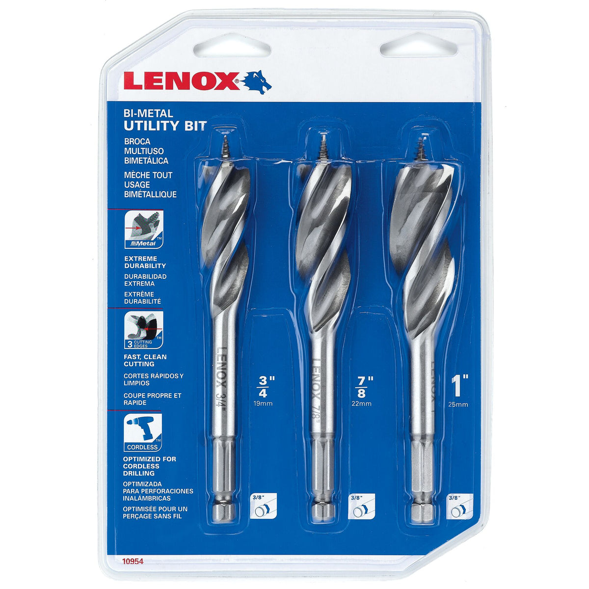 Lenox 10954300S 3-Piece Utility Bit Set - image 1