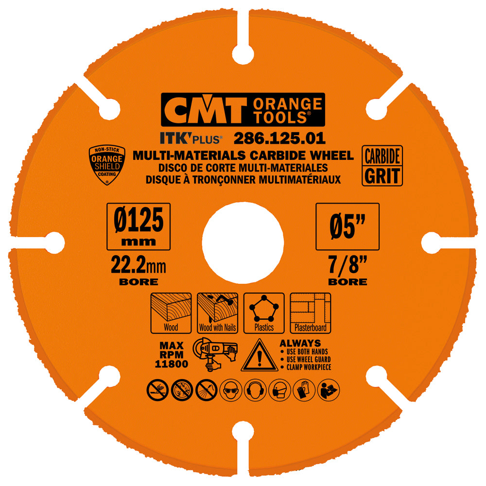 CMT 286.125.01 MULTIMATERIAL CUT.WHEEL CARBIDE-GRIT D=5 B=7/8