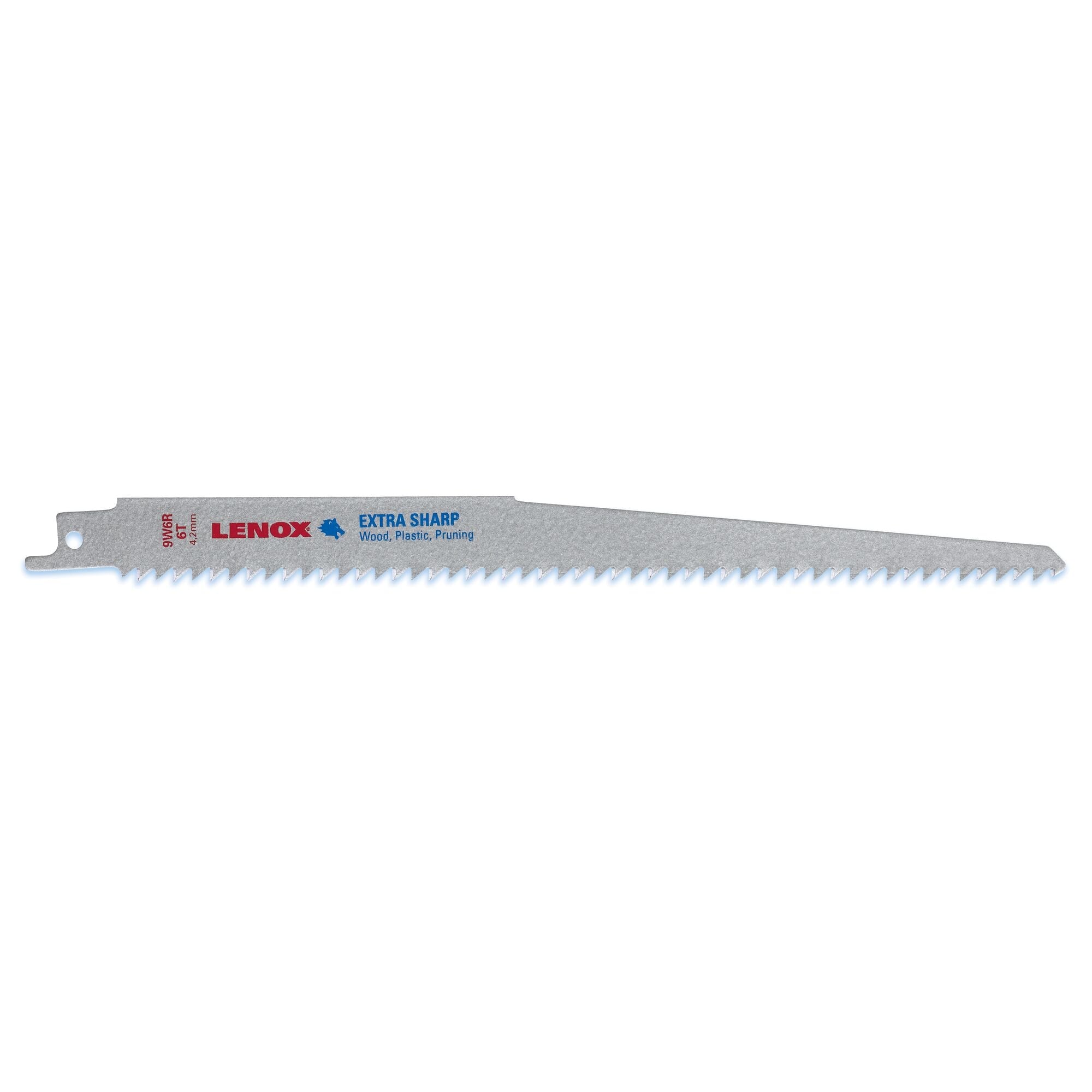 Lenox 121029W6R Extra Sharp 9W6R 9" x 3/4" x .050" 6 TPI Bi-Metal Reciprocating Saw Blades, 5-Pack - image 3