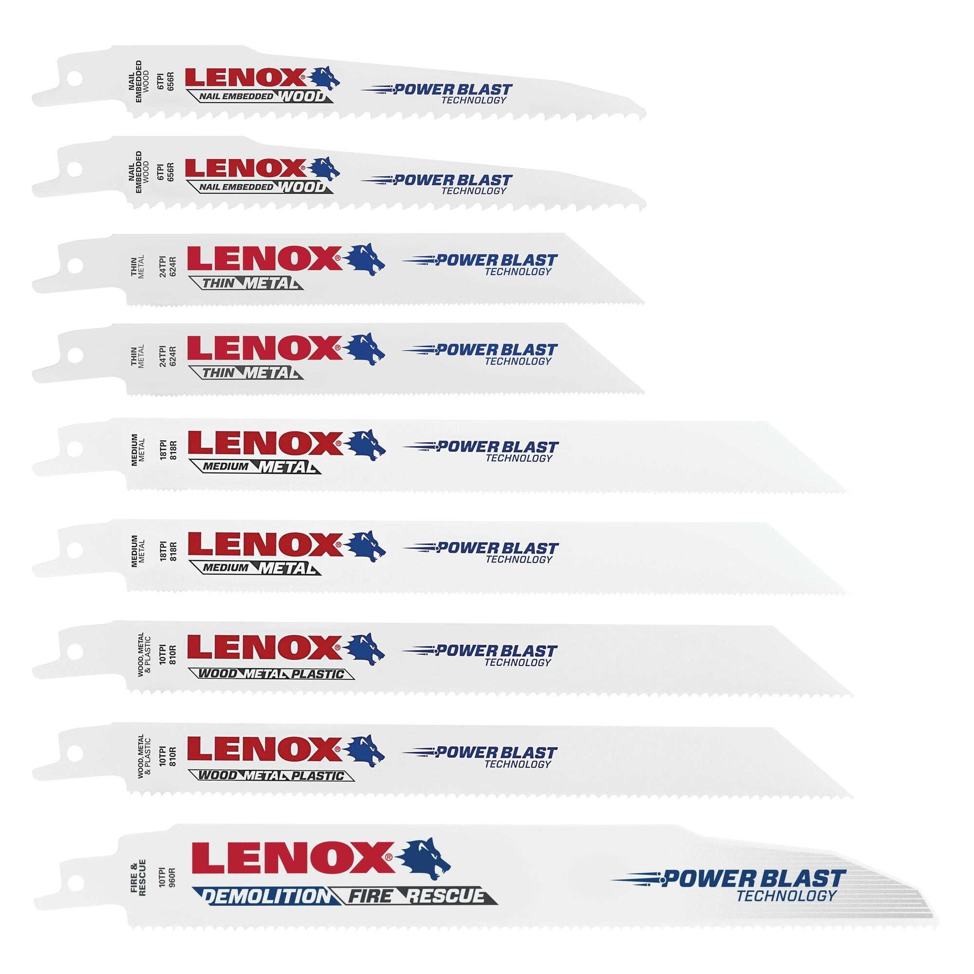 Lenox 121439KPE 9-Piece Bi-Metal Reciprocating Saw Blade Assortment with Case - image 1