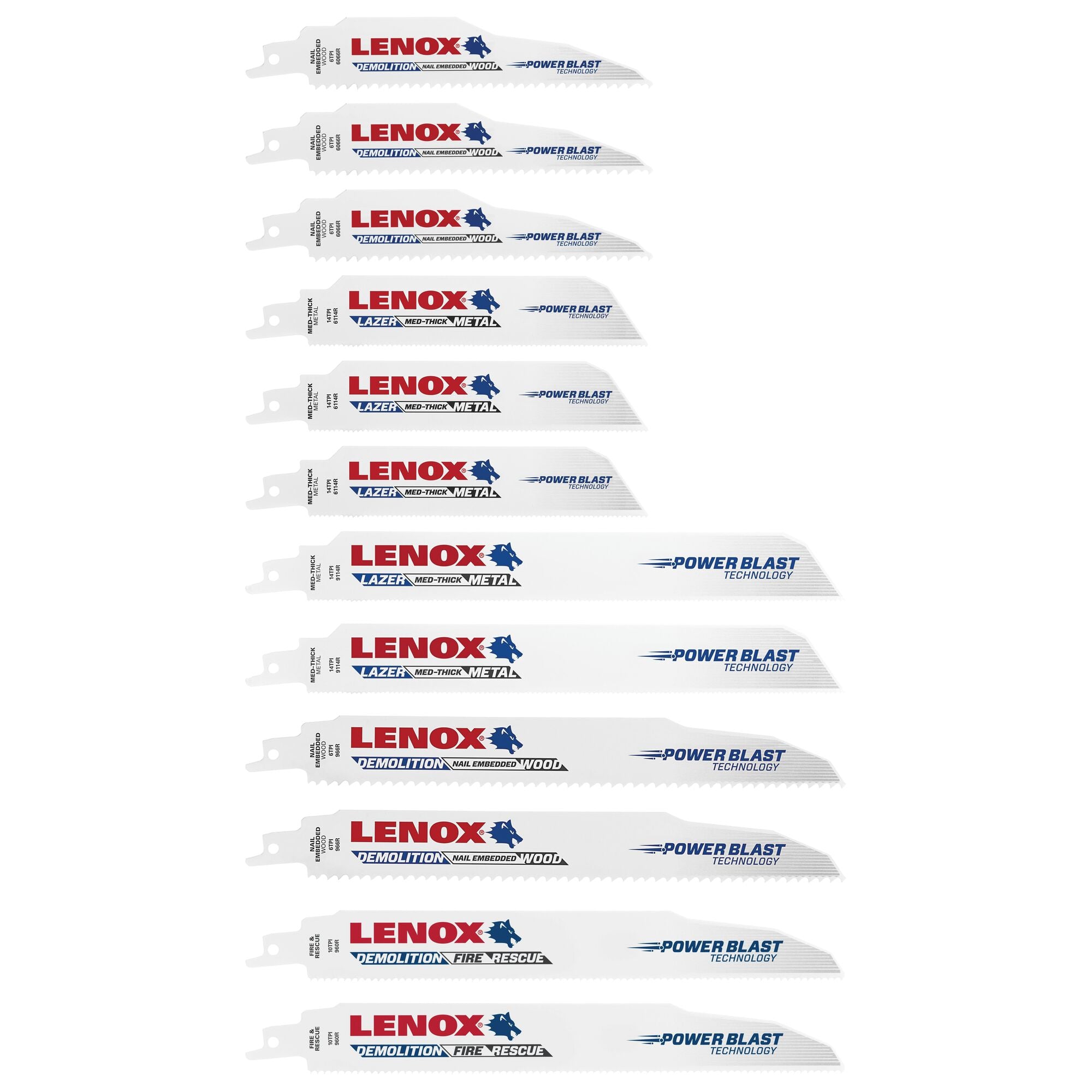 Lenox 1214412RKD 12-Piece DemoWolf Reciprocating Saw Blade Demolition Kit with Case - image 1