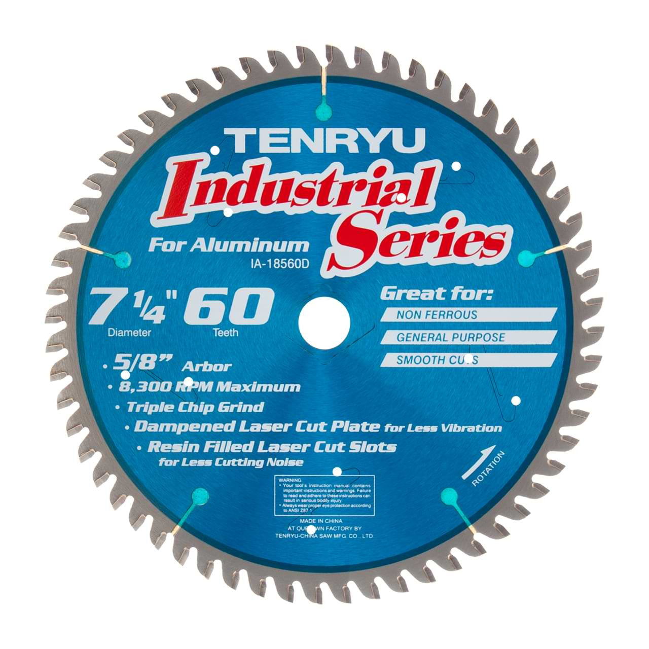 Tenryu IA-35564DN: 14" x 64 Tooth Industrial Non-Ferrous Non-Ferrous Cutting Blade