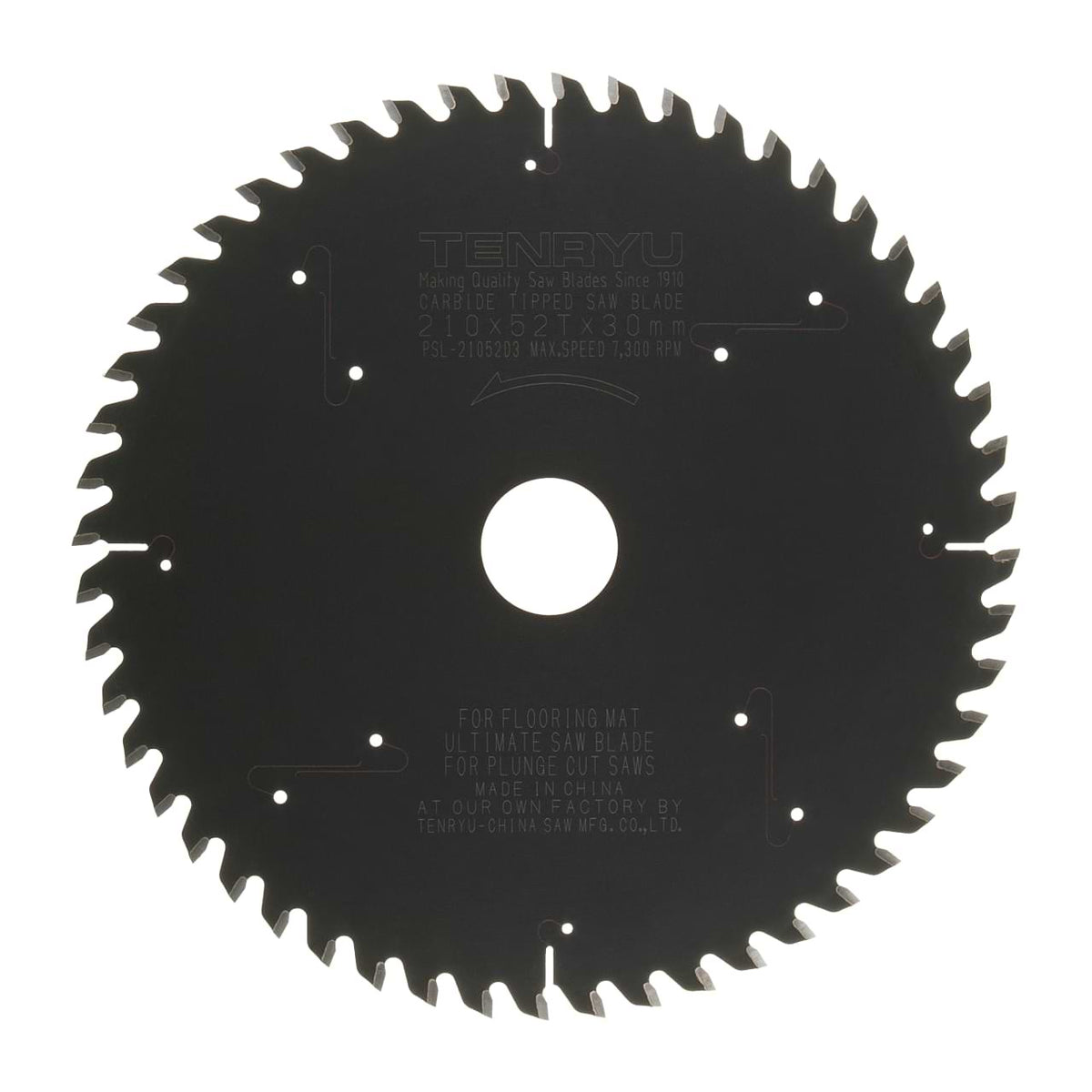 Tenryu PSL-16045ABM2T: 160mm x 45 Tooth Plunge-Cut Laminate Melamine & Laminate Blade