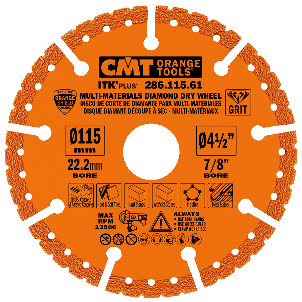 CMT 286.125.61 MULTIMATERIAL CUT.WHEEL DIAMOND-GRIT D=5 B=7/8
