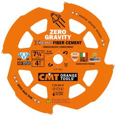 CMT 236.304.07 FIBER CEMENT ZERO GRAVITY SAW BLADE 7-1/4’’x5/8” <> T=4 ATB PCD