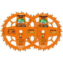 CMT 230.324.08 Precision Locked Dado Pro Set - 8" Diameter, 24 Teeth, 5/8" Arbor